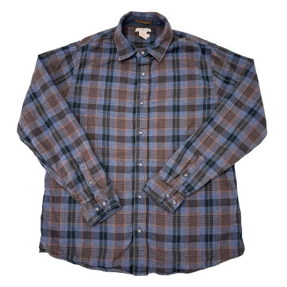 Carbon 2 Cobalt Shirt Mens Size Medium Blue Plaid Button Up Plaid Casual - Picture 2 of 10